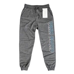 Pink Floyd Jogger Sweatpants Gray Graphic Logo Band Merch Size L NWT